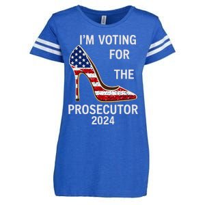 I’M Voting For The Prosecutor High Heel Stilettos Us Flag Enza Ladies Jersey Football T-Shirt