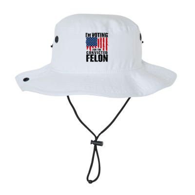 IM Voting For The Convicted Felon Funny Pro Trump 2024 Bucket Hat