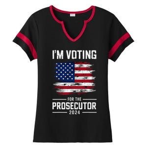 I´M Voting For The Prosecutor 2024 Democrat Liberal Election Ladies Halftime Notch Neck Tee