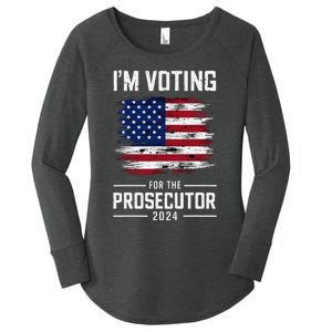 I´M Voting For The Prosecutor 2024 Democrat Liberal Election Women's Perfect Tri Tunic Long Sleeve Shirt