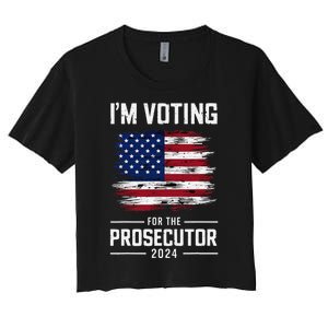 I´M Voting For The Prosecutor 2024 Democrat Liberal Election Women's Crop Top Tee