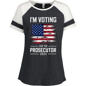 I´M Voting For The Prosecutor 2024 Democrat Liberal Election Enza Ladies Jersey Colorblock Tee