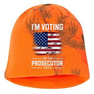 I´M Voting For The Prosecutor 2024 Democrat Liberal Election Kati - Camo Knit Beanie