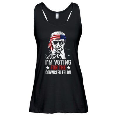 IM Voting For The Convicted Felon Ladies Essential Flowy Tank
