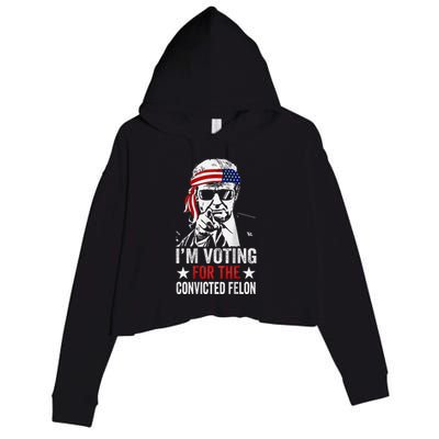 IM Voting For The Convicted Felon Crop Fleece Hoodie