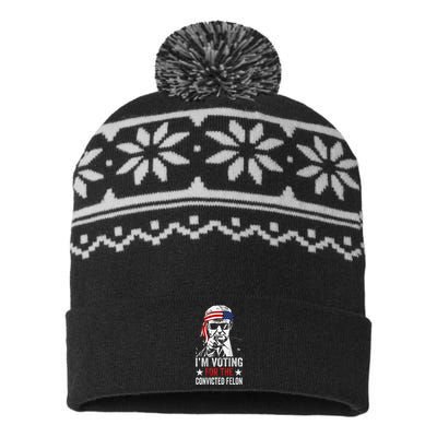 IM Voting For The Convicted Felon USA-Made Snowflake Beanie