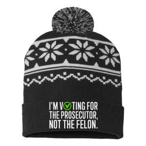 IM Voting For The Prosecutor Not The Felon Design USA-Made Snowflake Beanie