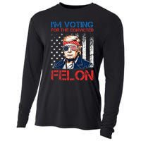 IM Voting For The Convicted Fellon 2024 Us Flag Pro Trump Cooling Performance Long Sleeve Crew