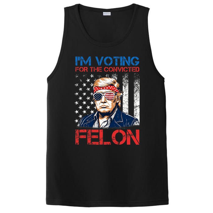 IM Voting For The Convicted Fellon 2024 Us Flag Pro Trump PosiCharge Competitor Tank