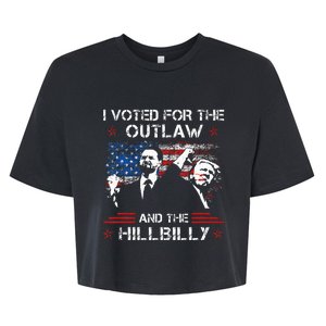 I Voted For The Outlaw And The Hillbilly Bella+Canvas Jersey Crop Tee