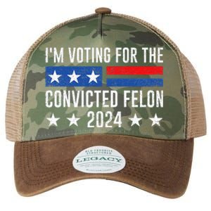 IM Voting Felon 2024 Voting For Felon Convicted Felon Legacy Tie Dye Trucker Hat