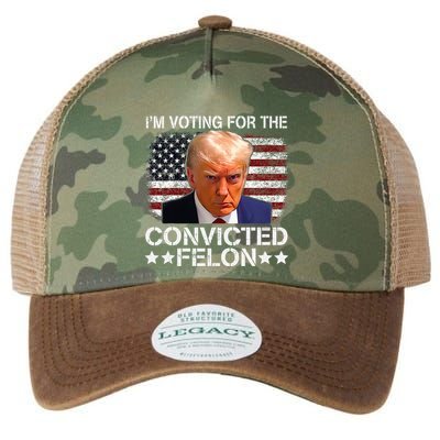 IM Voting For The Convicted Felon Trump Mugshot Pro Trump Legacy Tie Dye Trucker Hat