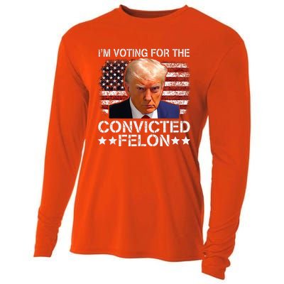 IM Voting For The Convicted Felon Trump Mugshot Pro Trump Cooling Performance Long Sleeve Crew