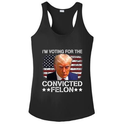 IM Voting For The Convicted Felon Trump Mugshot Pro Trump Ladies PosiCharge Competitor Racerback Tank