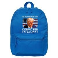 IM Voting For The Convicted Felon Trump Mugshot Pro Trump 16 in Basic Backpack