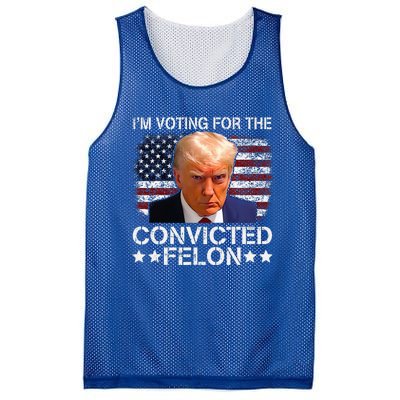 IM Voting For The Convicted Felon Trump Mugshot Pro Trump Mesh Reversible Basketball Jersey Tank