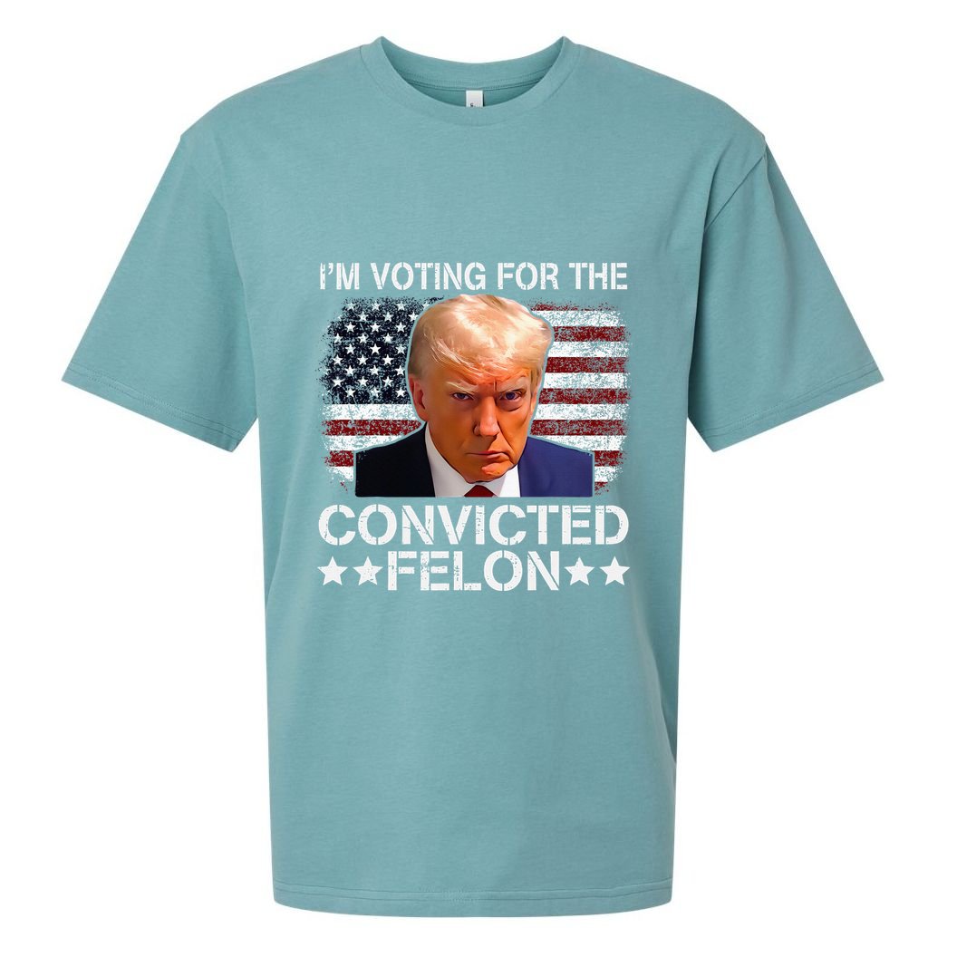 IM Voting For The Convicted Felon Trump Mugshot Pro Trump Sueded Cloud Jersey T-Shirt
