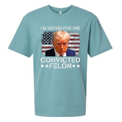 IM Voting For The Convicted Felon Trump Mugshot Pro Trump Sueded Cloud Jersey T-Shirt