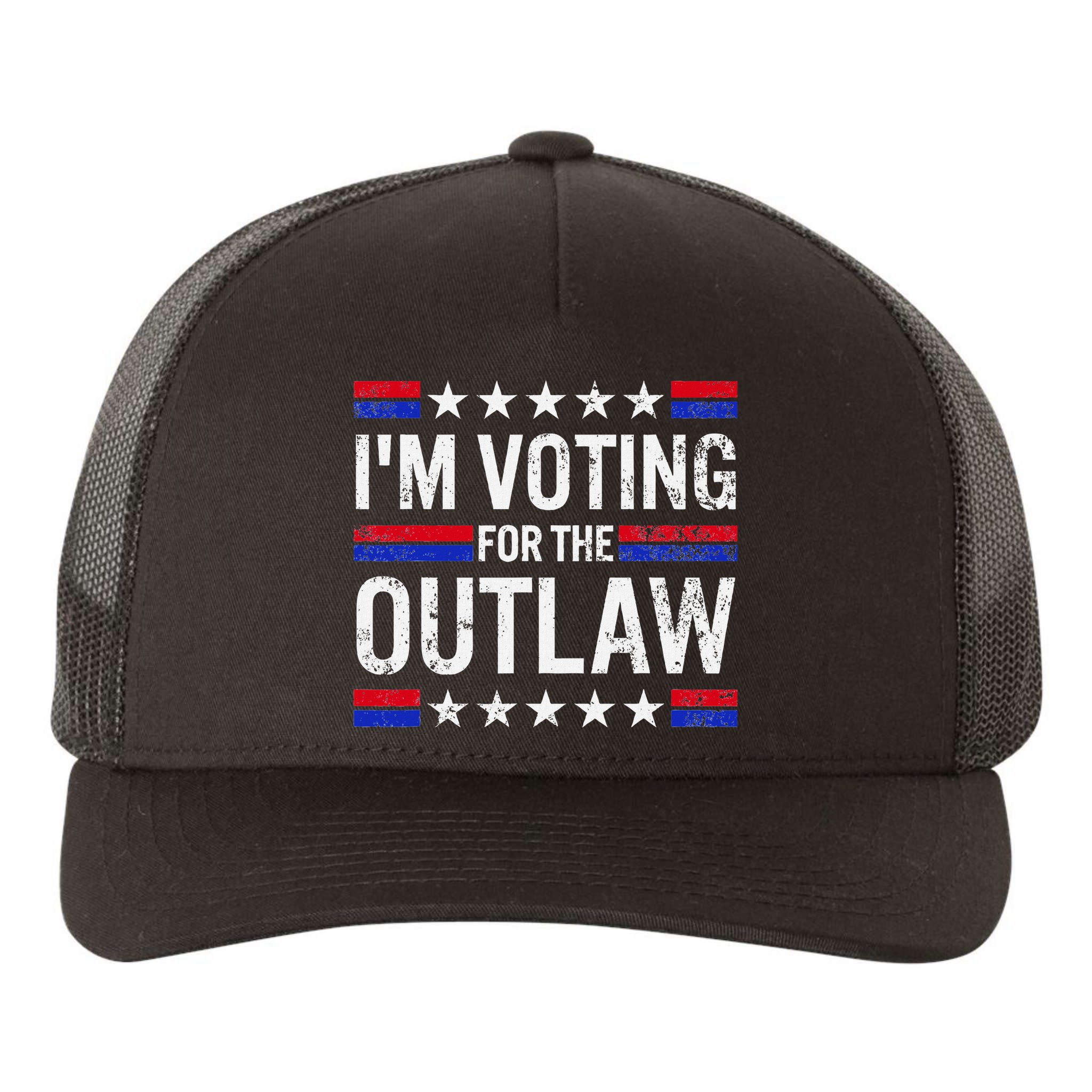 IM Voting For The Outlaw Yupoong Adult 5-Panel Trucker Hat
