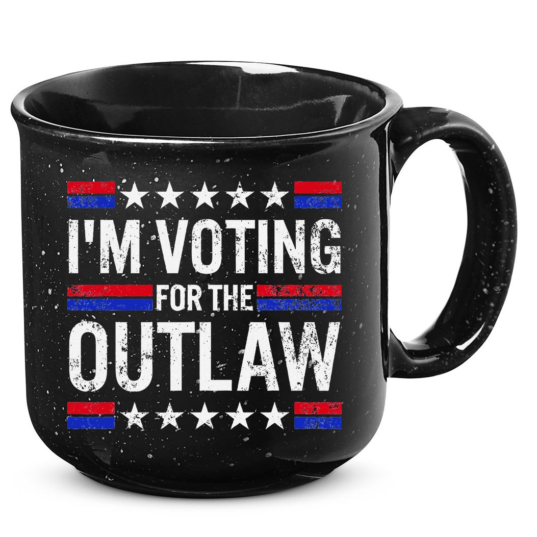 IM Voting For The Outlaw 15oz Campfire Ceramic Mug
