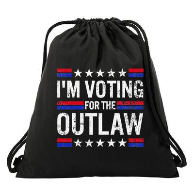IM Voting For The Outlaw Drawstring Bag