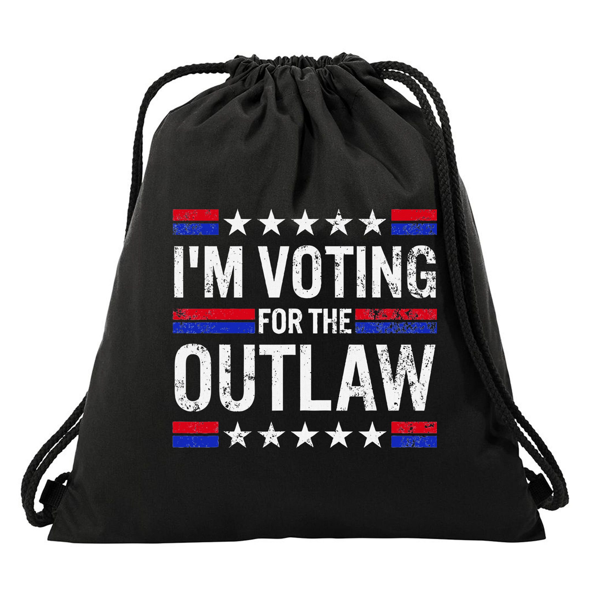 IM Voting For The Outlaw Drawstring Bag