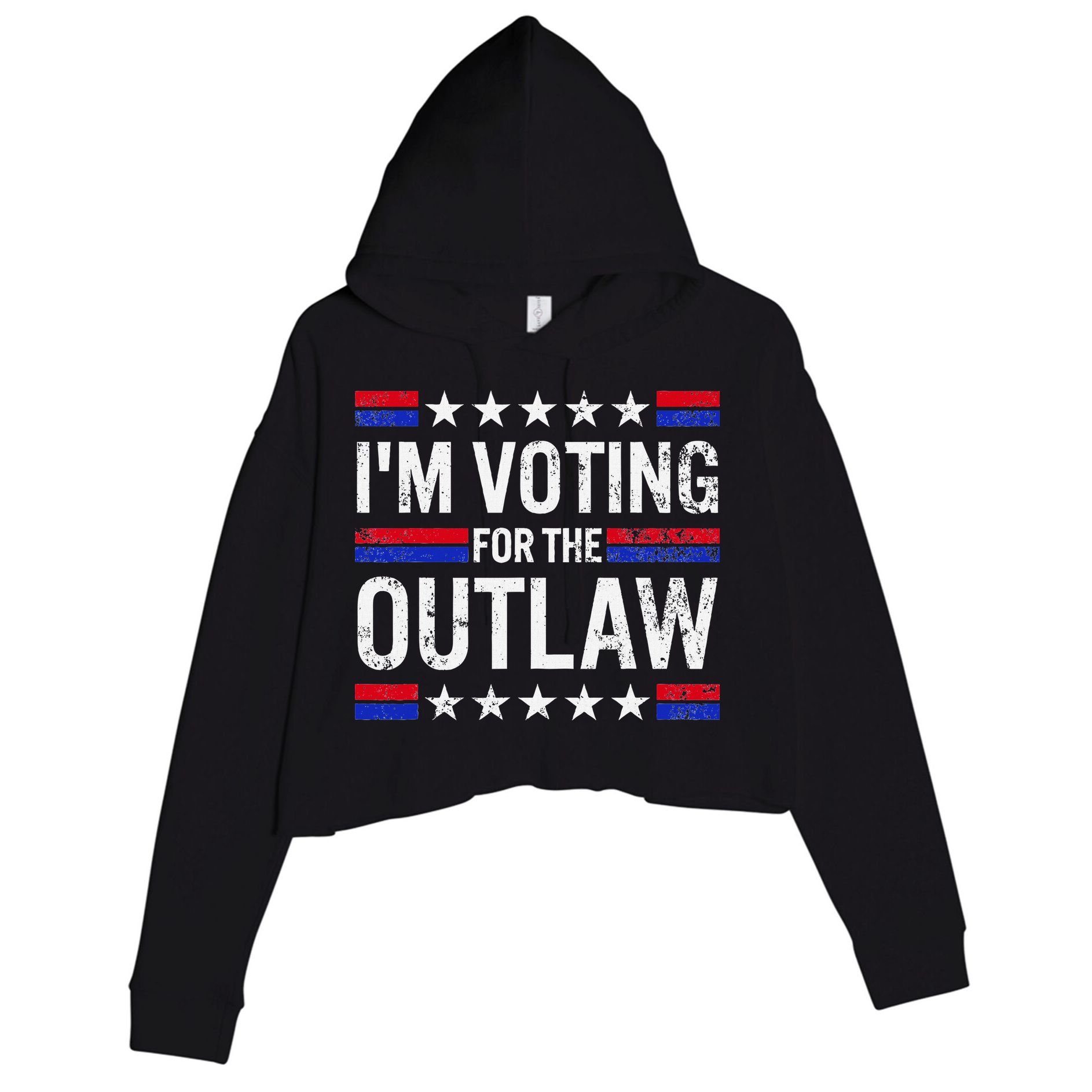 IM Voting For The Outlaw Crop Fleece Hoodie