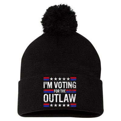 IM Voting For The Outlaw Pom Pom 12in Knit Beanie