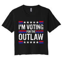 IM Voting For The Outlaw Women's Crop Top Tee
