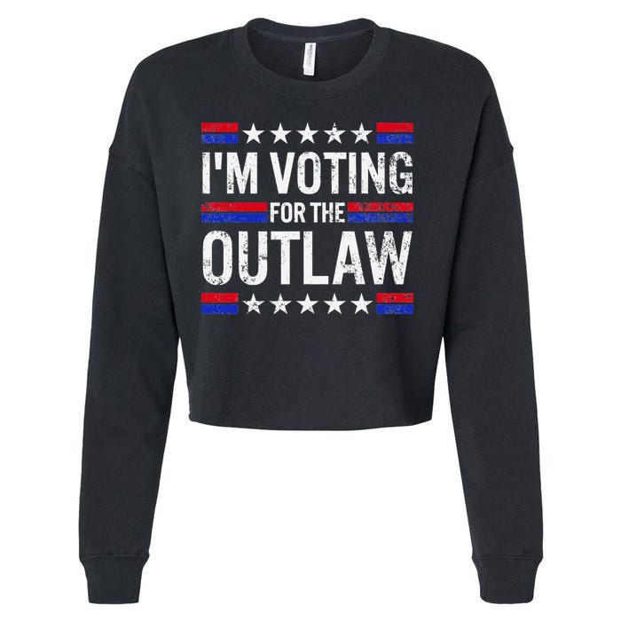 IM Voting For The Outlaw Cropped Pullover Crew