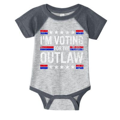 IM Voting For The Outlaw Infant Baby Jersey Bodysuit