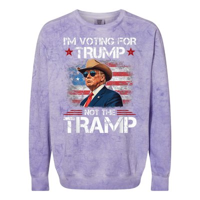 Im Voting For Trump Not The Tramp Trump Vance 2024 Colorblast Crewneck Sweatshirt