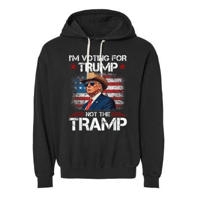 Im Voting For Trump Not The Tramp Trump Vance 2024 Garment-Dyed Fleece Hoodie