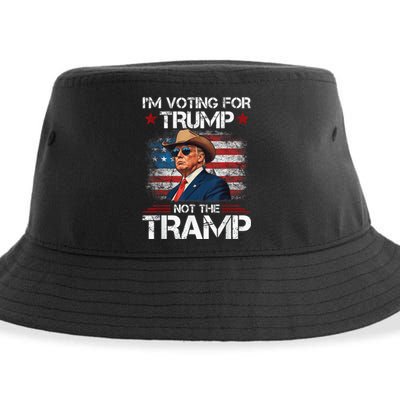 Im Voting For Trump Not The Tramp Trump Vance 2024 Sustainable Bucket Hat