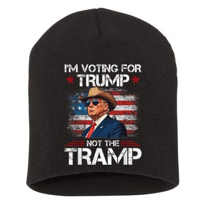 Im Voting For Trump Not The Tramp Trump Vance 2024 Short Acrylic Beanie