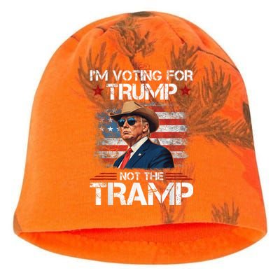 Im Voting For Trump Not The Tramp Trump Vance 2024 Kati - Camo Knit Beanie