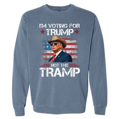 Im Voting For Trump Not The Tramp Trump Vance 2024 Garment-Dyed Sweatshirt