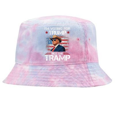 Im Voting For Trump Not The Tramp Trump Vance 2024 Tie-Dyed Bucket Hat