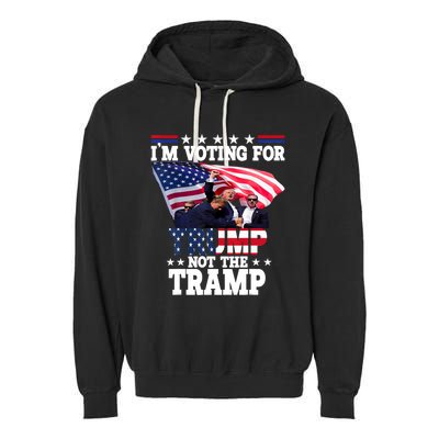 IM Voting For Trump Not The Tramp Trump Vance 2024 Garment-Dyed Fleece Hoodie