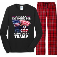 IM Voting For Trump Not The Tramp Trump Vance 2024 Long Sleeve Pajama Set