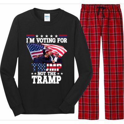 IM Voting For Trump Not The Tramp Trump Vance 2024 Long Sleeve Pajama Set