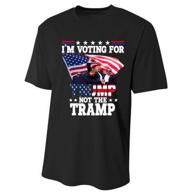 IM Voting For Trump Not The Tramp Trump Vance 2024 Performance Sprint T-Shirt