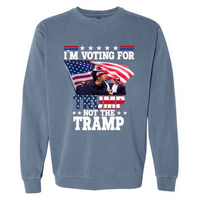 IM Voting For Trump Not The Tramp Trump Vance 2024 Garment-Dyed Sweatshirt