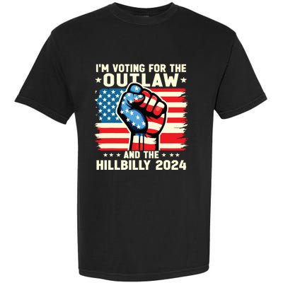 Im Voting For The Outlaw And The Hillbilly 2024 Us Flag Garment-Dyed Heavyweight T-Shirt