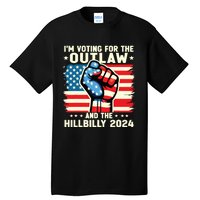 Im Voting For The Outlaw And The Hillbilly 2024 Us Flag Tall T-Shirt