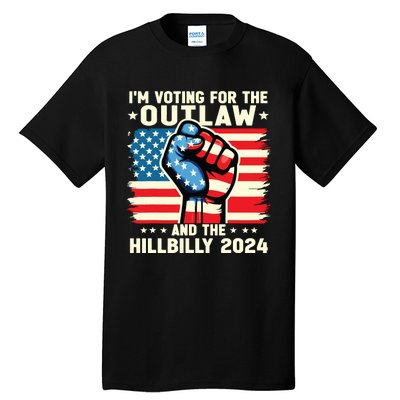 Im Voting For The Outlaw And The Hillbilly 2024 Us Flag Tall T-Shirt