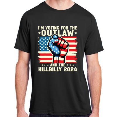 Im Voting For The Outlaw And The Hillbilly 2024 Us Flag Adult ChromaSoft Performance T-Shirt