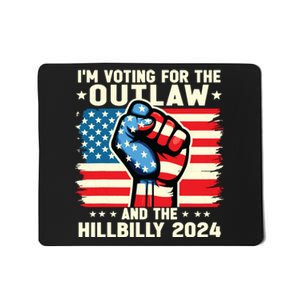 Im Voting For The Outlaw And The Hillbilly 2024 Us Flag Mousepad