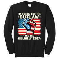 Im Voting For The Outlaw And The Hillbilly 2024 Us Flag Tall Sweatshirt