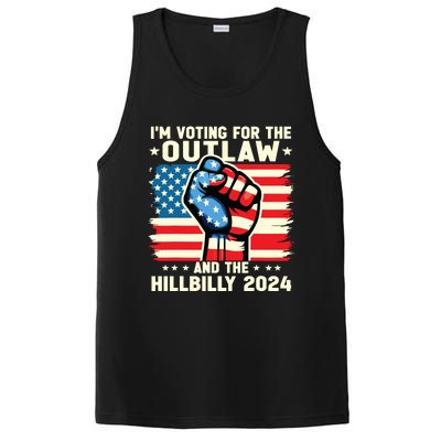 Im Voting For The Outlaw And The Hillbilly 2024 Us Flag PosiCharge Competitor Tank